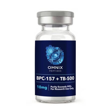 BPC-157 + TB-500 Blend Vial 10mg by Omnix Peptides — research-grade vial