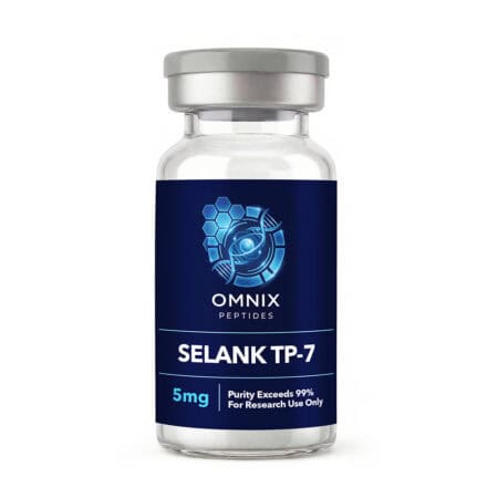 Selank TP-7 Vial 5mg by Omnix Peptides — research-grade vial